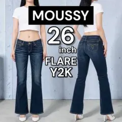 【美品】MOUSSY デニム 26 フレア ブーツカットY2K 美脚 韓国系