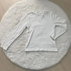 mezzo piano メゾピアノ 長袖カットソー S ホワイト