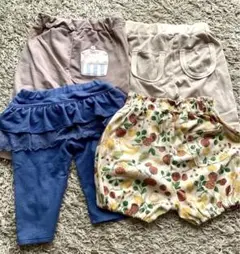 バースデイ　キムラタン　ハーフパンツ　4枚　90　95　かぼちゃパンツ　レギンス
