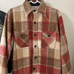 70s Rugged Country チェック柄ウールシャツ S ネルシャツ
