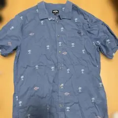Billabong 半袖シャツ パームツリー柄 ブルー Lサイズのサムネイル