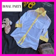 【新品・タグ付】 ROYAL PARTY シースルー 七分袖シャツ ブラウス