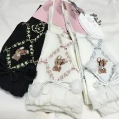 しまむら 青木美沙子 くまさんオーバーニー 3足