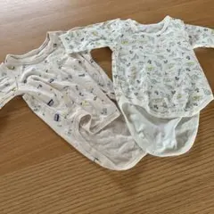 2枚セット 長袖肌着 ロンパース 男の子 70㎝ 西松屋