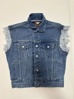 激レア　90's ハーレーダビッドソン デニムジャケット　ベスト　キッズサイズ