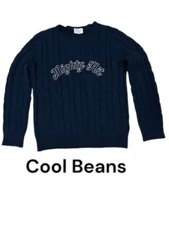 CoolBeans ネイビー ケーブルニットセーター 150cm
