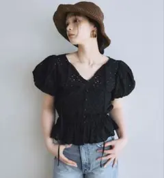 searoomlynn cottonレースパフスリーブシャツのサムネイル