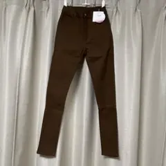 新品　スキニーパンツ　ブラウン　WARM 裏起毛　SENSE OF PLACE