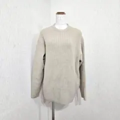 Mila Owen ニット ベージュ（F）ゆったり シンプル セーター 秋冬