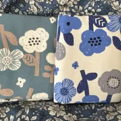 NOVA オックス　ボーダー花柄　カットクロス