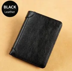 【新品 箱付き】メンズ財布 二つ折り 本革 牛革 RFID 薄型 コンパクト
