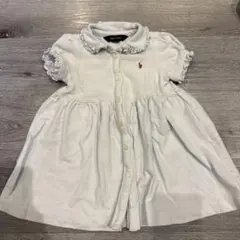 RALPH LAUREN 白色　フリルドレス 90