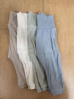 H&M ベビー　リブコットンパンツ　4本セット