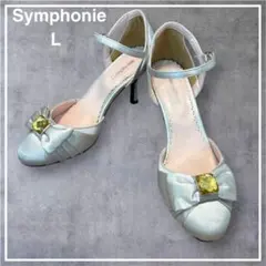 パンプス　シルバー　パーティー　結婚式　謝恩会　マルイ　Lサイズ