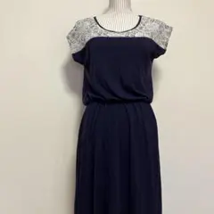 【94】ROPE picnic ワンピース 半袖 膝下 スカート