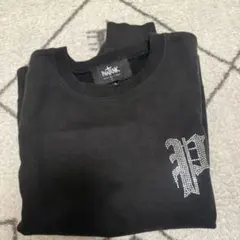 PHATRNK ブラック トレーナーキラキラ ストーンラメ