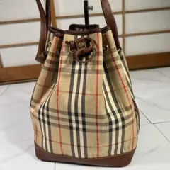 BURBERRY バーバリー ノバチェック ショルダーバッグ 巾着バッグのサムネイル