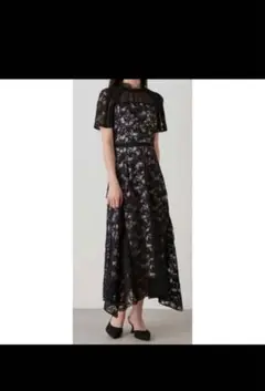 ☆　dot0✴︎スナイデル　シフォンフリルミニワンピ シフォンフリルミニコンビワンピース(ミニワンピース)｜ワンピース