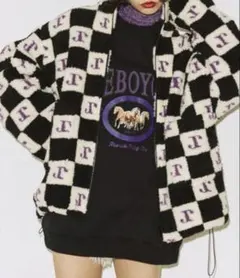 即購入大歓迎！美品　jouetie パターンボアジャケット ブラック　ジュエティ