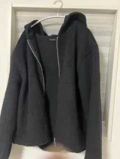 【ZARA】／アワレガ酷似／フェイクファーシャツジャケット フード付き グレーMのサムネイル