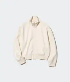 ユニクロ　ドライスウェットリラックスブルゾン　オフホワイト　XL