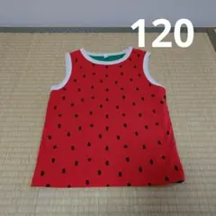 スイカ柄　タンクトップ　120サイズ　西松屋のサムネイル