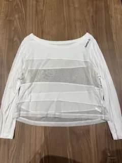 【Reebok】シースルー切替ロングTシャツ_Lサイズのサムネイル