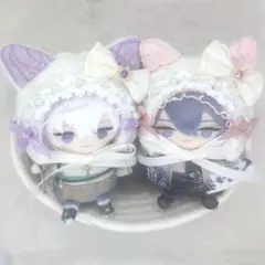 にじぱぺっと　2つセット　バラ売り可　ぬい服　帽子　被り物　ねこ　裏地つき