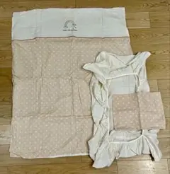 未使用水通のみ★ベビー布団カバー３点セット　掛布団カバー、敷布団カバー、枕カバー