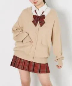 WEGO ベージュ キャメル スクール カーディガン 学生服 平成ギャル