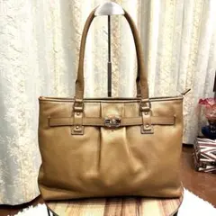 ✨希少✨Leilian レリアン トートバッグ 本革 ブラウン 肩掛け A4収納