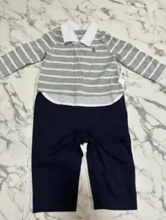 （新品タグ付き）baby gap くま刺繍ロンパース