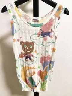 HYSTERIC GLAMOUR メッシュ タンクトップ キッズアート総柄