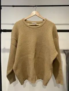 BAYFLOW ベージュ ワッフル編み セーター Lサイズ