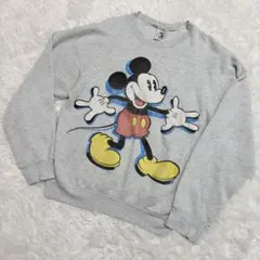 ディズニー Mickey ミッキー 90s 雰囲気系 スウェット グレー