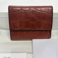 新品同様‼️ セリーヌ　CELINE 財布　折財布　スモールトリフォールド　クロコのサムネイル