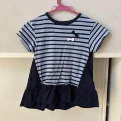 Noeil aime BeBe ボーダー フリル Tシャツ 130cmのサムネイル