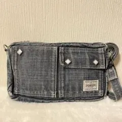 PORTERポーター 吉田カバン デニムショルダーバッグ　白タグ