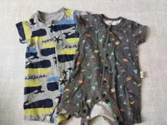 【美品】ブリーズ　ベビー服　スタイ　３点セット　カバーオール　ロンパース