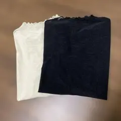 ♢GU♢フリル付きハイネック半袖Tシャツ3色セット