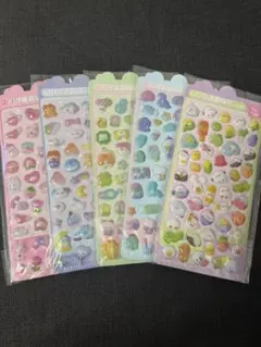 ボンボンドロップ風　立体シール　5枚セット