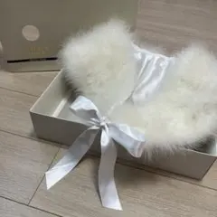 成人式　白　ファーショール