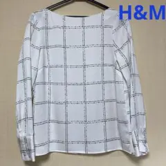 美品　H&M お洒落な長袖ブラウス EUR 36 M位　オフィス着