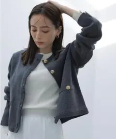 2025年最新】anuans ツイードノーカラージャケットの人気
