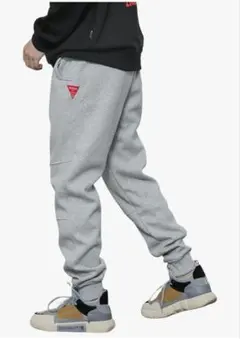 グレー ジョガーパンツ 3XL スーパーストレッチ スウェット 厚手 大きい