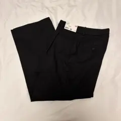 新品タグ付き ユニクロ タックワイドパンツ 黒色 L ユニセックス