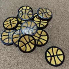 バスケットボール　刺繍　ワッペン　５枚セット　新品　アップリケ
