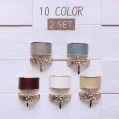 2点セット レザー ゴールド ポニーフック ヘアカフ