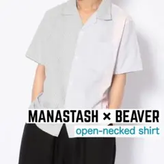 MANASTASH × BEAVER ストライプハーフシャツ メンズ レディースのサムネイル