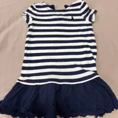 ラルフローレンストライプ 半袖 ワンピース 90cm